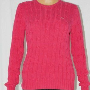 Vineyard Vines Women's Pink Cable Knit Sweater